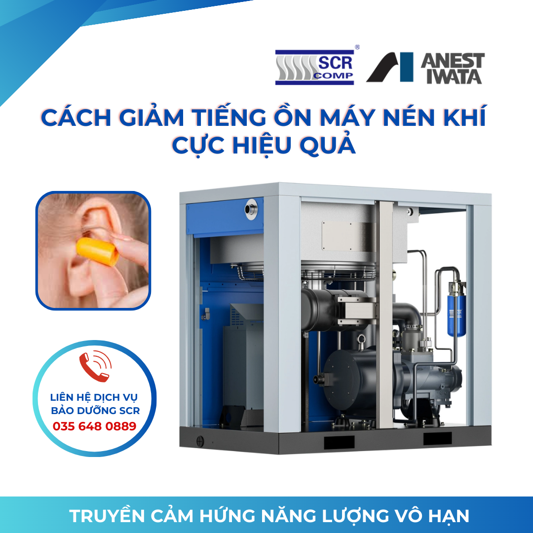 Cách giảm tiếng ồn máy nén khí 