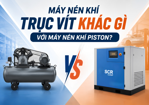 Sự khác nhau giữa máy nén khí trục vít và piston