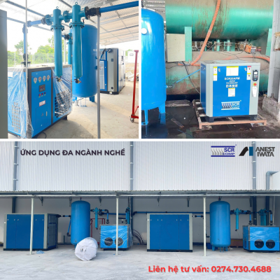 Máy nén khí trục vít ứng dụng đa ngành nghề