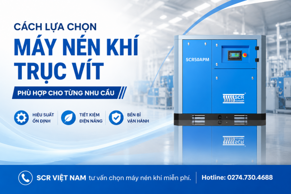 cách chọn máy nén khí trục vít phù hợp theo từng nhu cầu