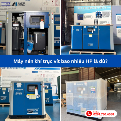 máy nén khí trục vít nên chọn bao nhiêu hp là đủ