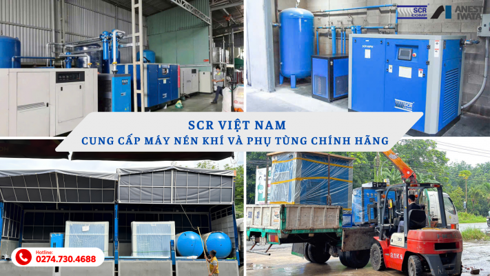 Máy nén khí trục vít chính hãng