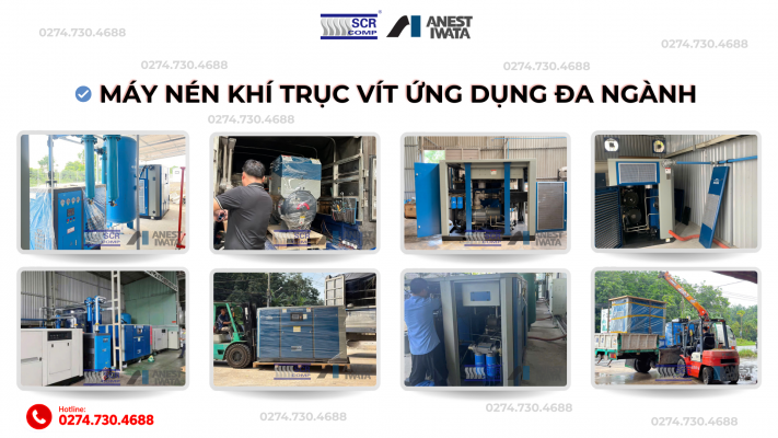 Ứng dụng máy nén khí trục vít